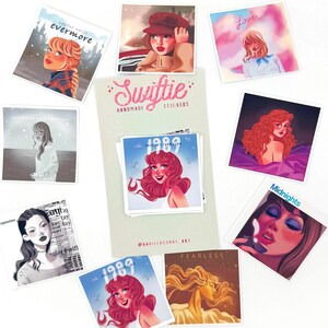Taylor Swift Sticker Pack - Matte Cute Sticker For Laptop, Journaling, Water Bottle | Cute Christmas and Birthday Gift| Eras Tour Stickers image 2