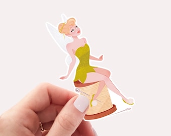 Tinkerbell Handmade Sticker - Waterproof For Water Bottle, Gadget and Journal | Amazing Gift For Disney Fans