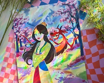 Mulan FOIL Art Print | High Quality Poster | Disney Wall Decor | Mothers Day Gift