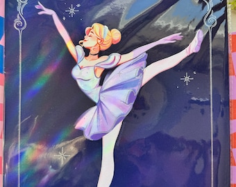 Cinderella Ballerina FOIL Art Print | High Quality Poster | Disney Wall Decor | Mothers Day Gift