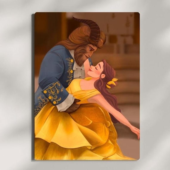 Beauty and the Beast Art Illustration - High Quality Poster Print Photo Paper For Bedroom Wall Decor| Birthday Gift For Disney Lovers