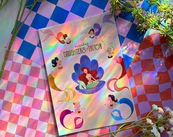 Hijas de Tritón Impresión de arte / Póster de alta calidad / Decoración de pared de Disney / Regalo del Día de las MadresGUARDAR CON "2X25PRINT" "3x35PRINT"