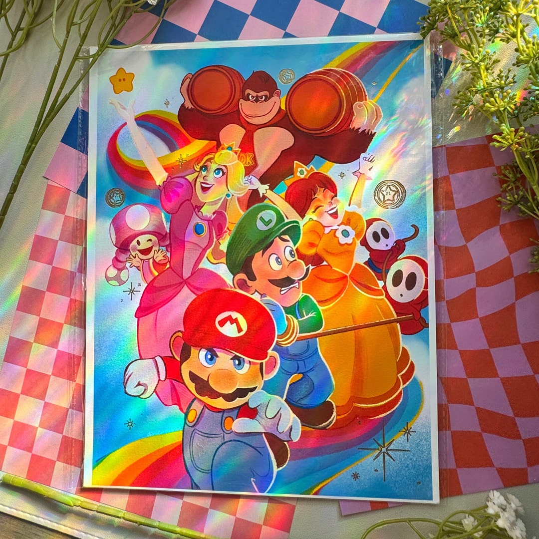 Mario Bros FOIL Art Print | High Quality Poster | Wall Decor | Gift for ...