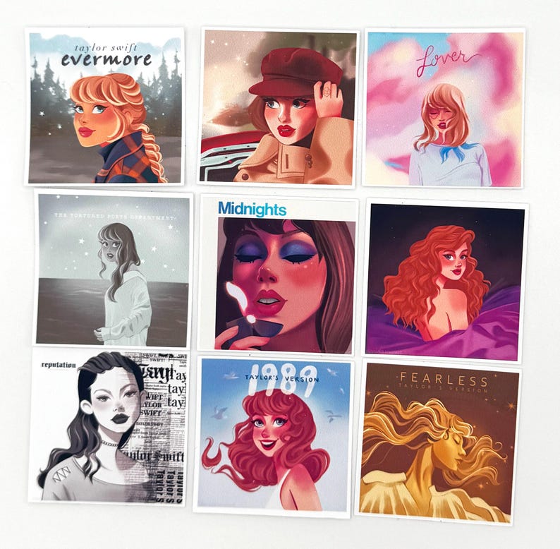 Taylor Swift Sticker Pack - Matte Cute Sticker For Laptop, Journaling, Water Bottle | Cute Christmas and Birthday Gift| Eras Tour Stickers image 3