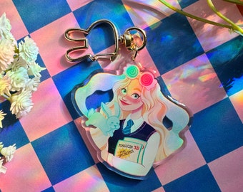 Luna Lovegood Acrylic Charm | Harry Potter Keychain | Epoxy Coated Front