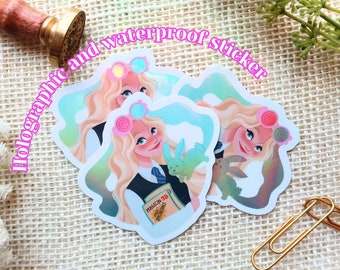 Luna Lovegood & Patronus Holographic Sticker - Durable For Water Bottle, Gadget and Journal | Amazing Gift For Harry Potter Fans