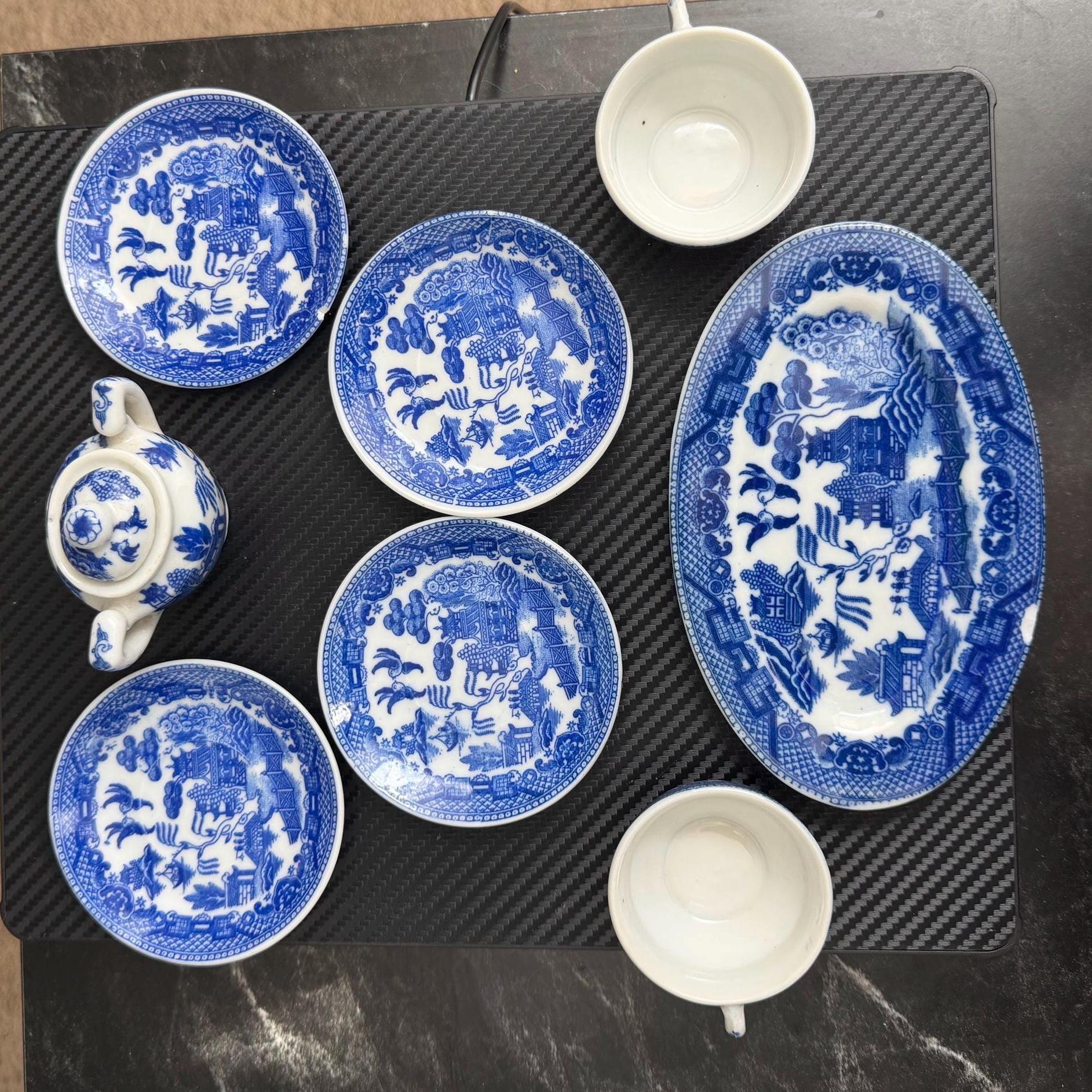 Blue willow childs tea set - Etsy 日本