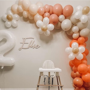 DIY Daisy Balloon Garland, Flower Arch Decor, Groovy Birthday Decor, Baby Shower Decor, Boho Bridal Shower Arch, Flower Themed Boho Garland