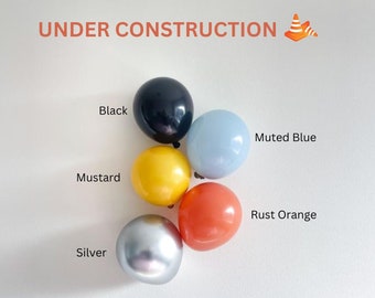 Construction Balloon Garland | Construction Party Decor | Muted Construction Birthday Decor | Boy Birthday Decor | Digging It Party Decor