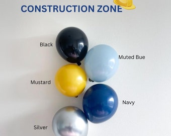 Muted Construction Balloon Garland | Construction Party Decor | Muted Construction Birthday Decor | Boy Birthday Decor | Digging Being Two