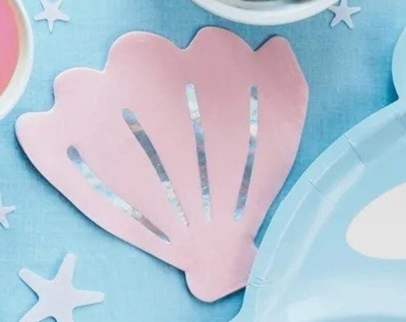 Seashell Napkins Pink Napkins Mermaid Party Tableware Girls Birthday Party Decor Under the Sea Birthday Narwhal Baby Shower