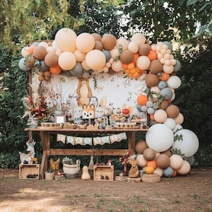Woodland Balloon Garland Kit | Boho Jungle Balloon Garland | Woodland Baby Shower | Safari Jungle Party Balloon | Woodland First Birthday
