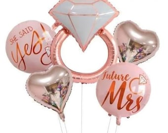Rose Gold Bride To Be Balloon Bouquet | Bridal Shower Decor | Hen Party Team Bride | Bride to Be Garland | Rose Gold Bridal Shower Decor