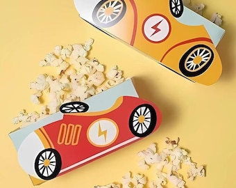 Vintage Race Car Snack Boxes | Race Car Treat Bags | Two Fast Party Decor | Fast One Birthday | Racing Car Themed Decor | Car Treat Box