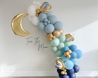 Kit guirlande de ballons premier voyage autour du soleil astronaute de l'espace arche de ballons galaxie nuit étoilée deux décoration de ballon lune baby shower