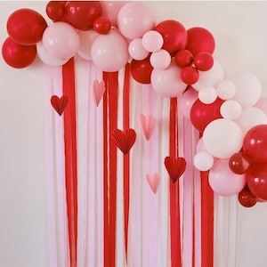 Valentine's Day Balloon Garland Kit | Valentines Day Balloon Backdrop | Valentines Day Decor | Valentines Day Gift | Strawberry balloon Arch