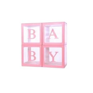 Custom Pink Baby Balloon Blocks, Personalized Baby Name Balloon Box, Personalized Special Occasion Balloon Decor, Gender Reveal Party Decor