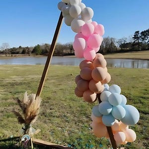 Muted Pastel Colored Gender Reveal Balloon Arch Kit, DIY Gender Reveal Balloon Garland Kit, Gender Reveal Baby Shower Anniversary Decoration