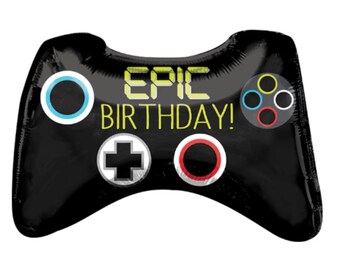 Video Game Controller Balloon 28", Toddler Epic Birthday Party, Teenager Gamer Boy Console Party, Level Up Game On Gamer Gaming Kids Bday