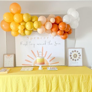 Trip Around the Sun DIY Balloon Garland Garland | Sun Balloon Garland | Onederful Birthday Decor | Boho Sun Birthday | Sunshine Baby Shower