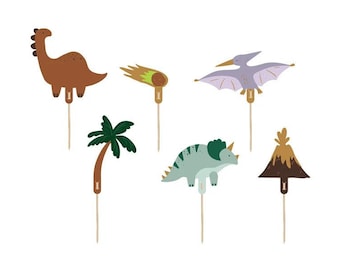 Dinosaur Cake Toppers | Dinosaur Cupcake Topper | Dinosaur Birthday | T-Rex Birthday | Dino Baby Shower |  RAWR | ROAR | Dino Tableware
