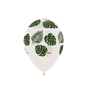 Palm Leaf Balloons | Clear Palm Leaf Balloon Decor | Tropical Birthday Party | Safari Theme Baby Shower | Aloha Decor | Palm Fronds Decor