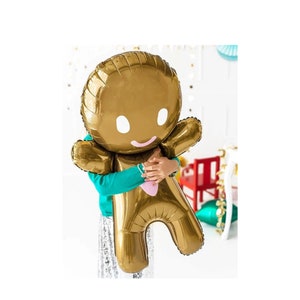 Giant Gingerbread Man Balloon | Christmas Decorations | Holiday Decor | Candy Party | New Year Decorations |  Cookie Exchange Party Décor