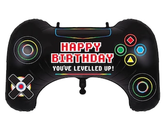 Video Game Controller Balloon 31", Toddler Epic Birthday Party, Teenager Gamer Boy Console Party, Level Up Game On Gamer Gaming Kids Bday