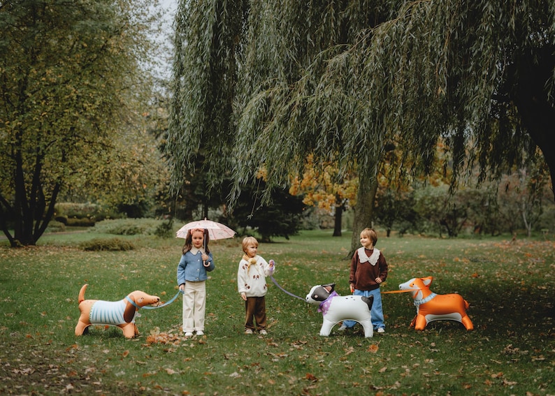Bulldog, Corgi and Dachshund Dog Foil Balloons