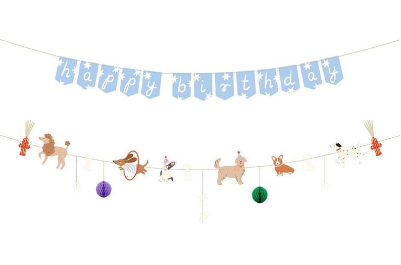 Dogs Happy Birthday Banner