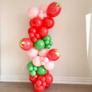 Strawberry Balloon Garland Kit A Berry First Birthday Balloon Arch Berry Sweet One Girl Birthday Baby Shower  Pink Party Strawberry Balloons