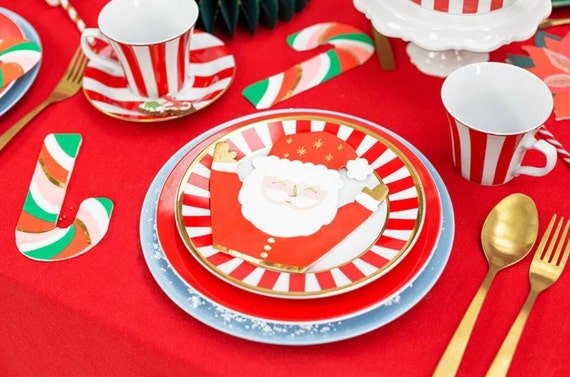 Santa Claus Napkins | Christmas Decorations | Santa Tableware |  Christmas Table Decorations | Santa Claus Decor | Christmas Tableware