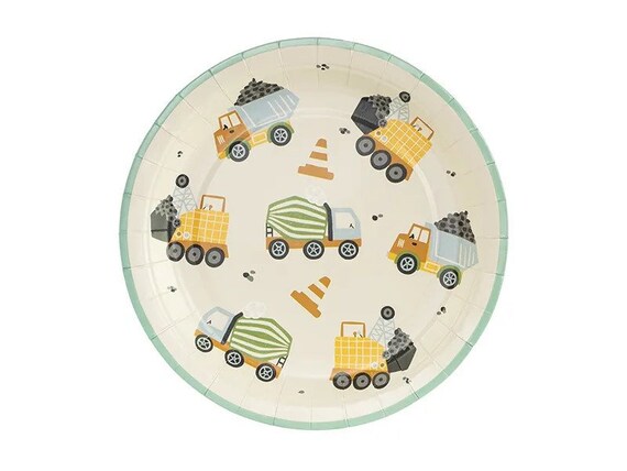 Under Construction Party Plates | Construction Vehicles Plates | Construction Birthday | Dump Truck Party | Boy Birthday Decor | Party Decor