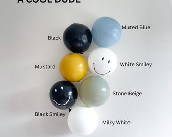 One Happy Dude Balloon Garland | One Cool Dude Balloon Garland | One Cool Dude Party Decor | One Groovy Dude | One Happy Guy | Smiley Face