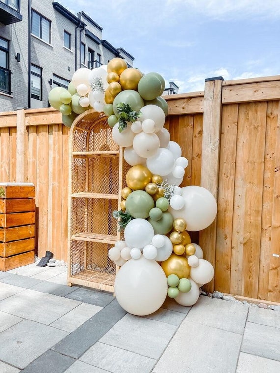 Eucalyptus Balloon Garland DIY Kit Sage Green Balloon Arch Etsy