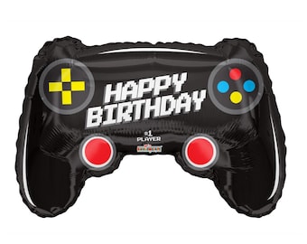 Video Game Controller Balloon 28", Toddler Epic Birthday Party, Teenager Gamer Boy Console Party, Level Up Game On Gamer Gaming Kids Bday
