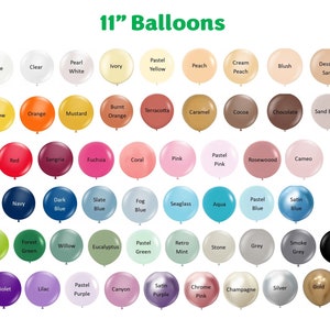 11" Biodegradable Professional Quality Latex Balloons | Boho Colour Balloons | Boho Balloon Arch  | Custom Balloons  | Balloon Bouquet