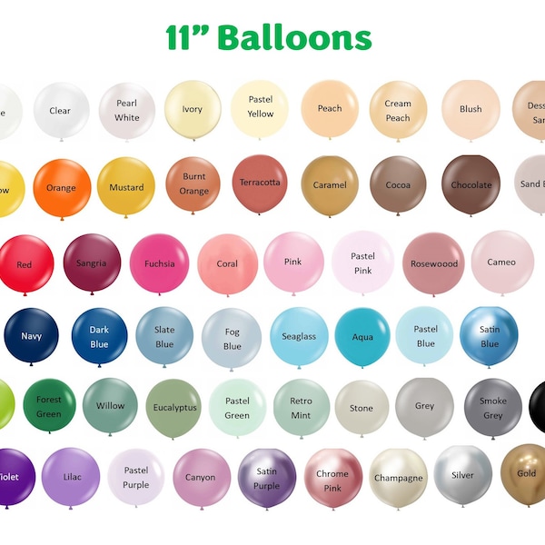 11" Biodegradable Professional Quality Latex Balloons | Boho Colour Balloons | Boho Balloon Arch  | Custom Balloons  | Balloon Bouquet