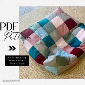 Small kids sizes Bean Bag Pattern, patchwork bean bag sewing pattern, patchwork pattern, sewing pattern , digital pattern, beginners sewing