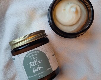 Herbal Tallow Balm | Tallow Skincare | Healing Salve | Fragrance Free | Eco-Friendly | Natural Skincare | Essential Oils | Healing Salve