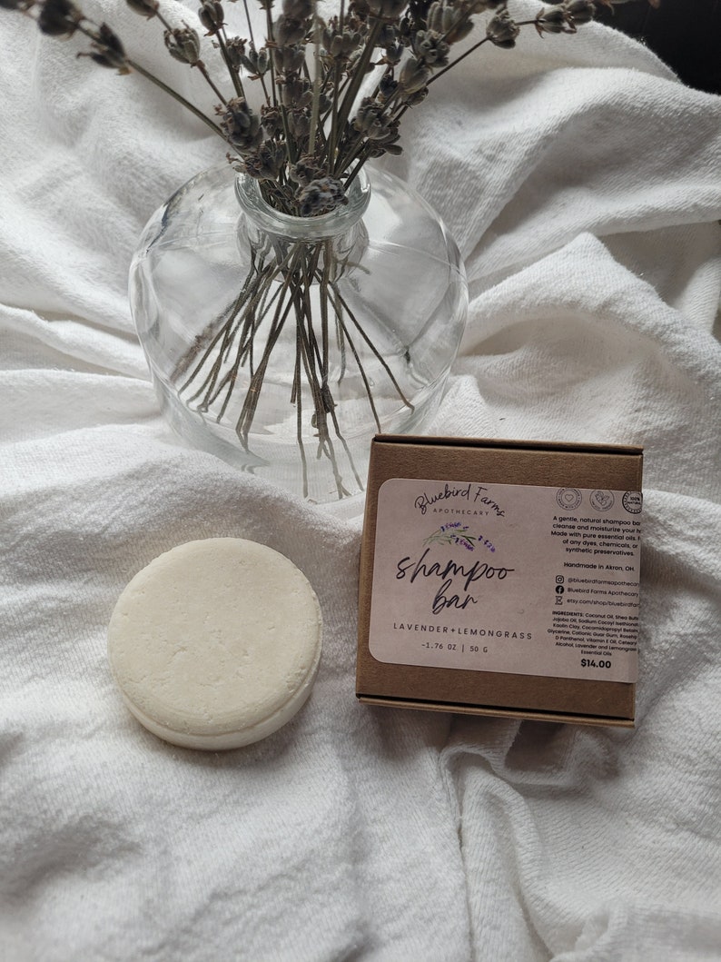 Plastic Free Shampoo Bar Zero Waste Toxin Free Lavender Tea Tree Grapefruit Mint Eco-friendly Natural Zero Waste image 4