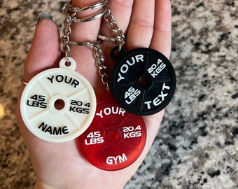 Customizable 45 LB weight keychain