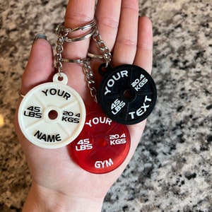 Customizable 45 LB weight keychain