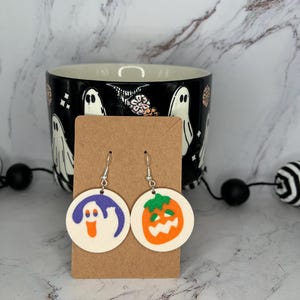 Pillsbury Halloween Sugar Cookie Earrings Ghost/Pumpkin