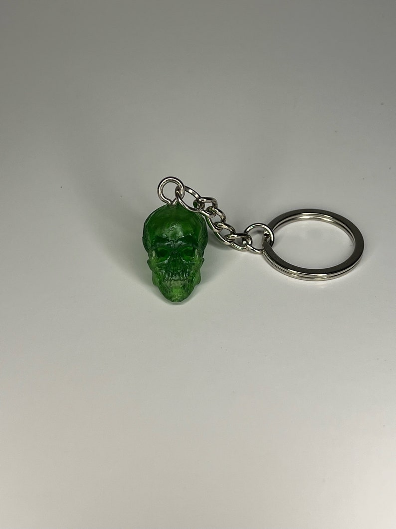 Skull Keychain 3d Printed Etsy