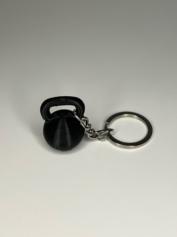 Portachiavi A Forma Di Kettlebell 3D - Accessorio Fitness, Regalo Per Appassionati Di Palestra, Colore Blu/Nero