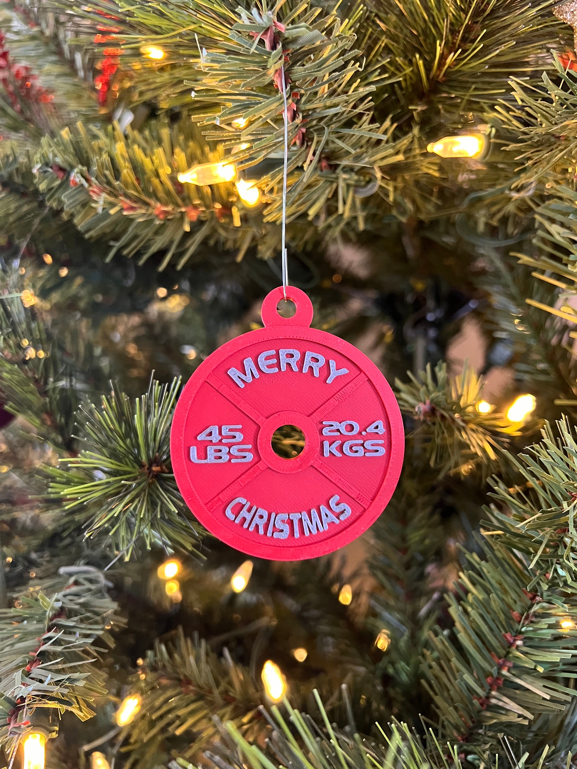 Customizable Weight Plate Ornament, Personalize Your Fitness Journey with This Unique, Gift for Gym Enthusiasts