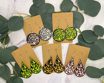 Lando Norris helmet inspired earrings