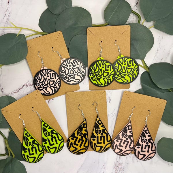 Lando Norris helmet inspired earrings