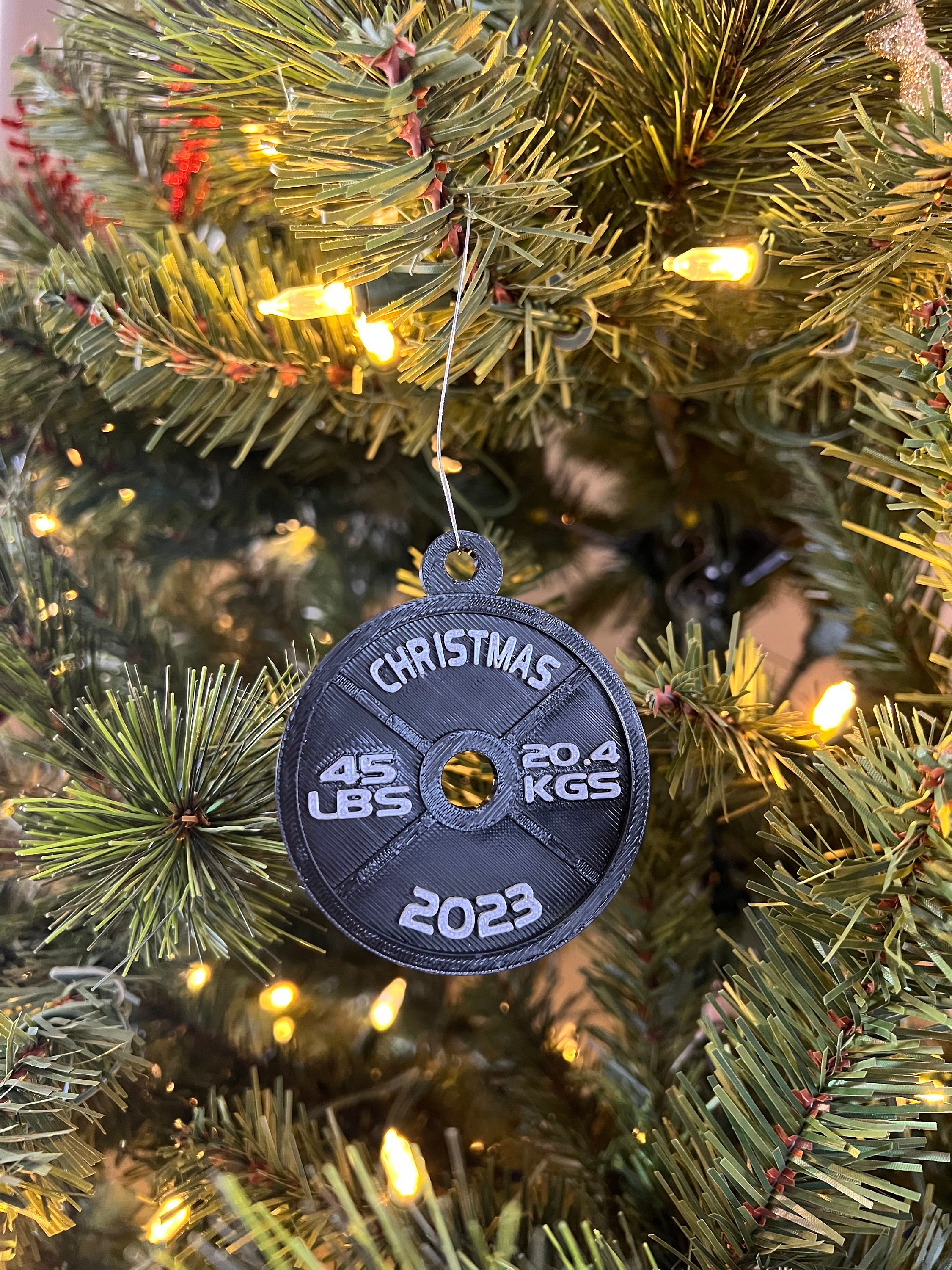 Customizable Weight Plate Ornament, Personalize Your Fitness Journey with This Unique, Gift for Gym Enthusiasts